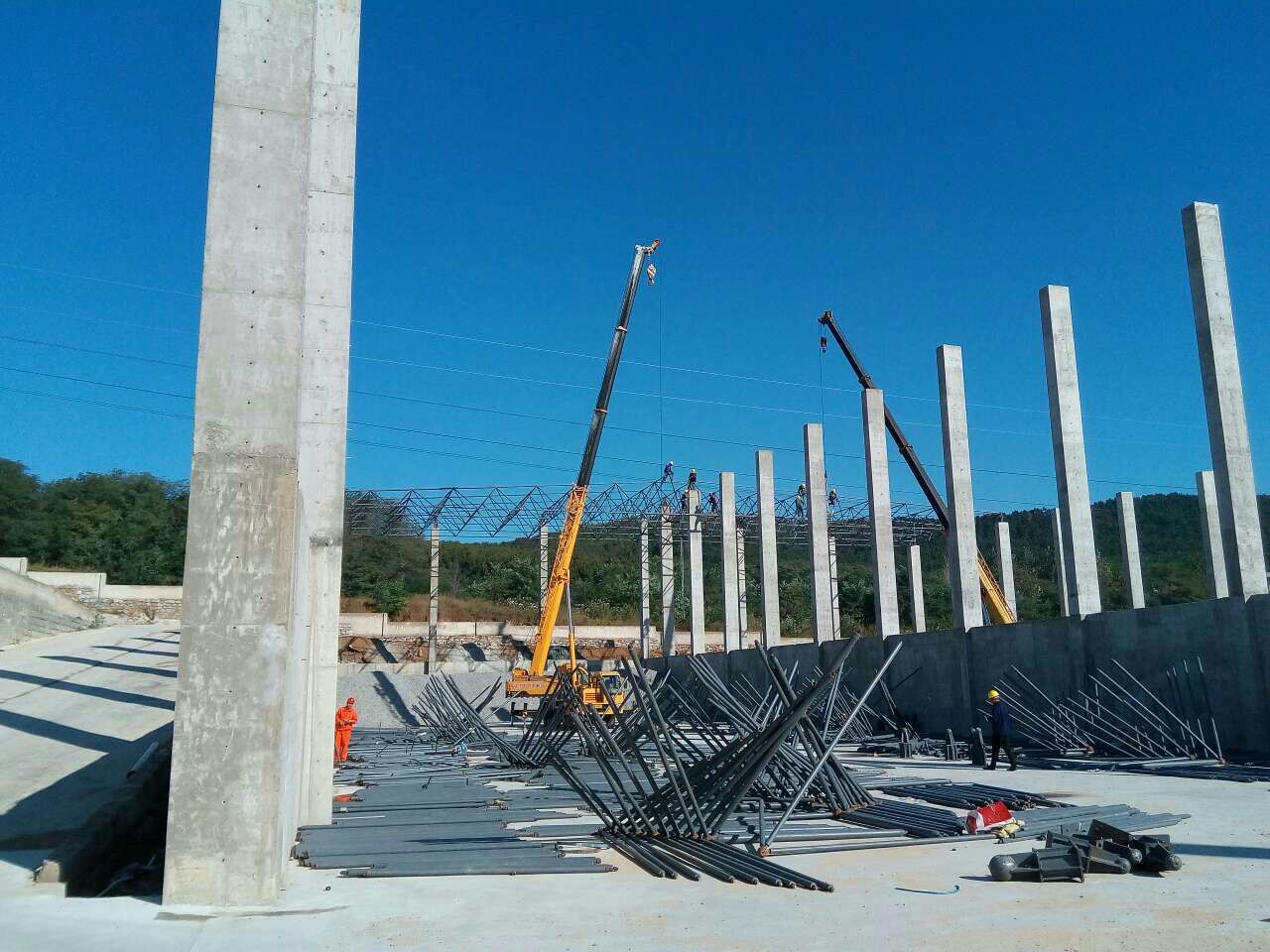 海南搅拌站网架